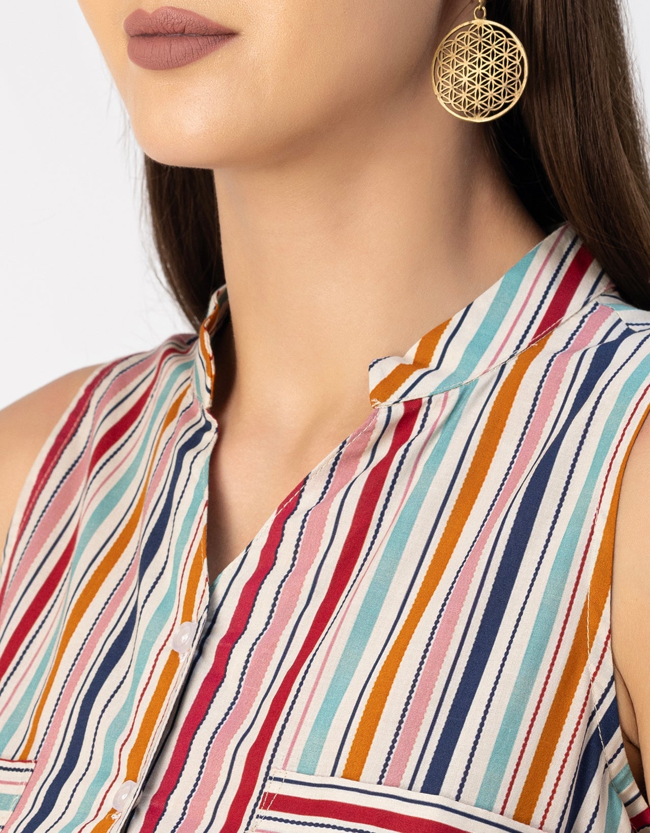 Chic Cotton Sleeveless High-Low Top - Summer Blouse
