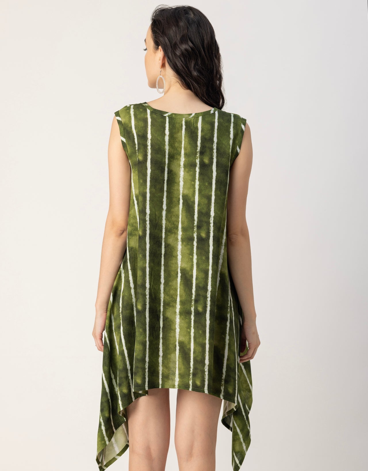 Round Neck Sleeveless Printed Rayon Top