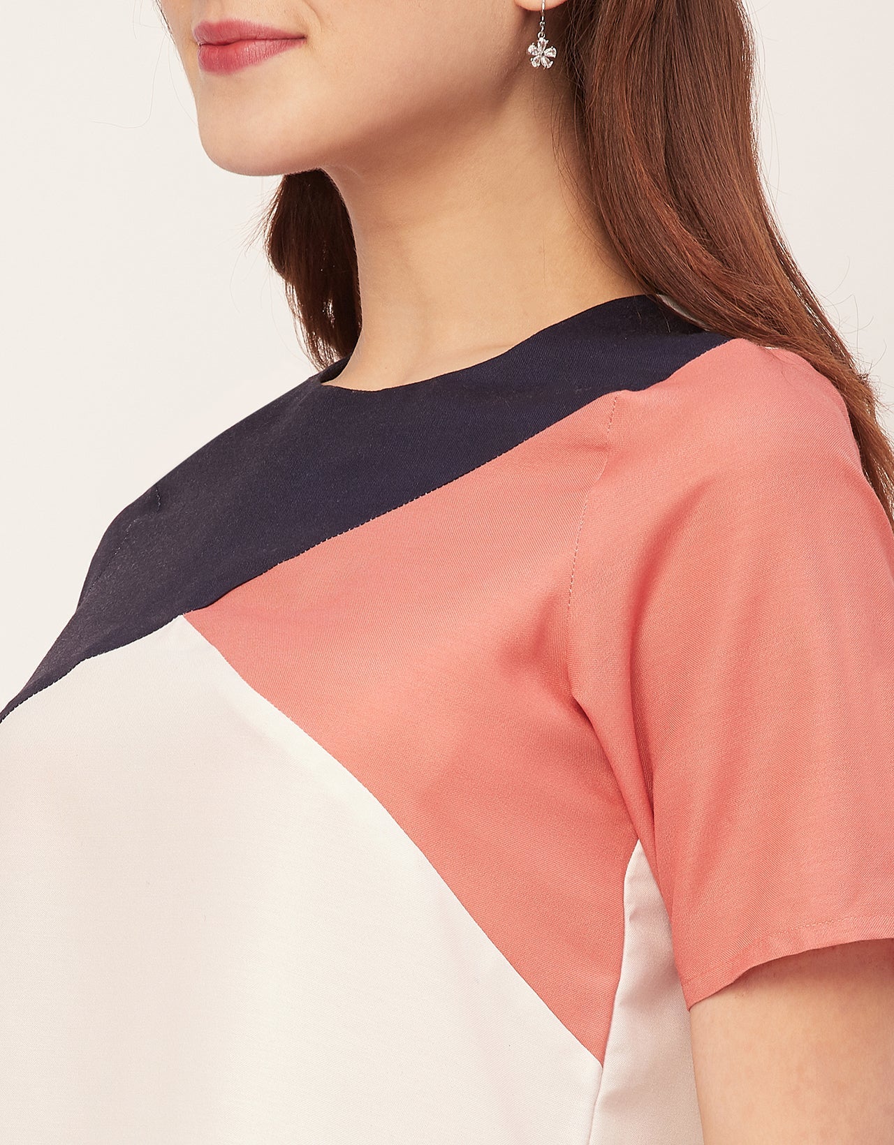 Short Sleeve Round Neck Regular Fit Solid Top