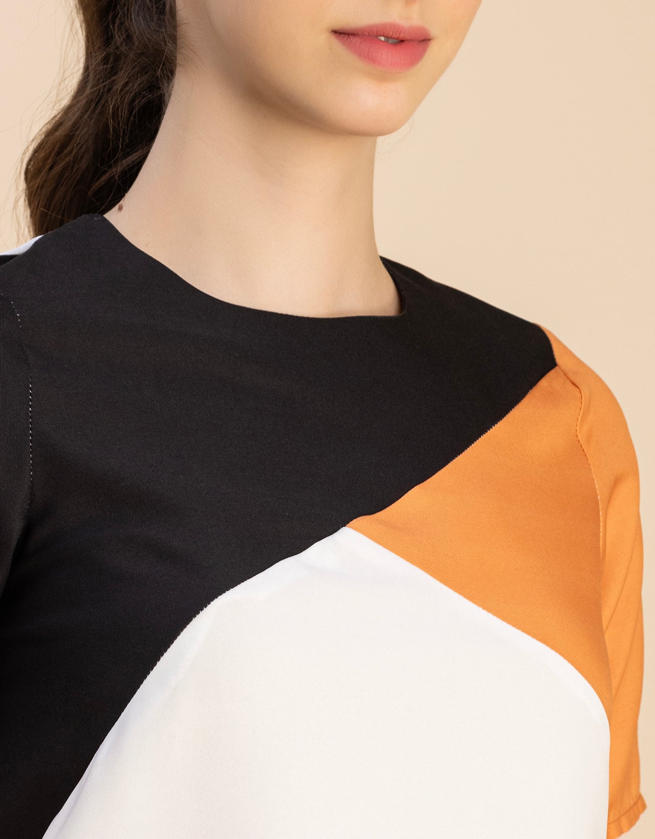 Short Sleeve Round Neck Regular Fit Solid Top