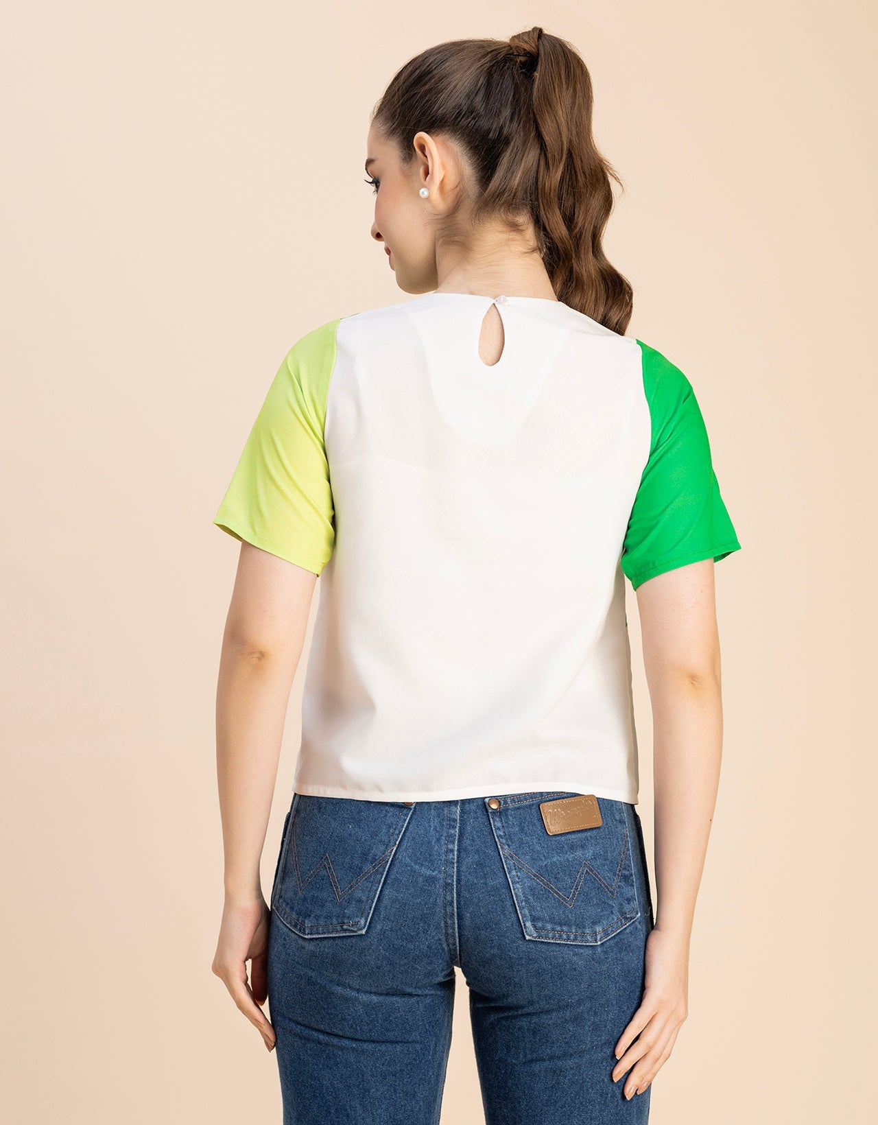 Short Sleeve Round Neck Regular Fit Solid Top