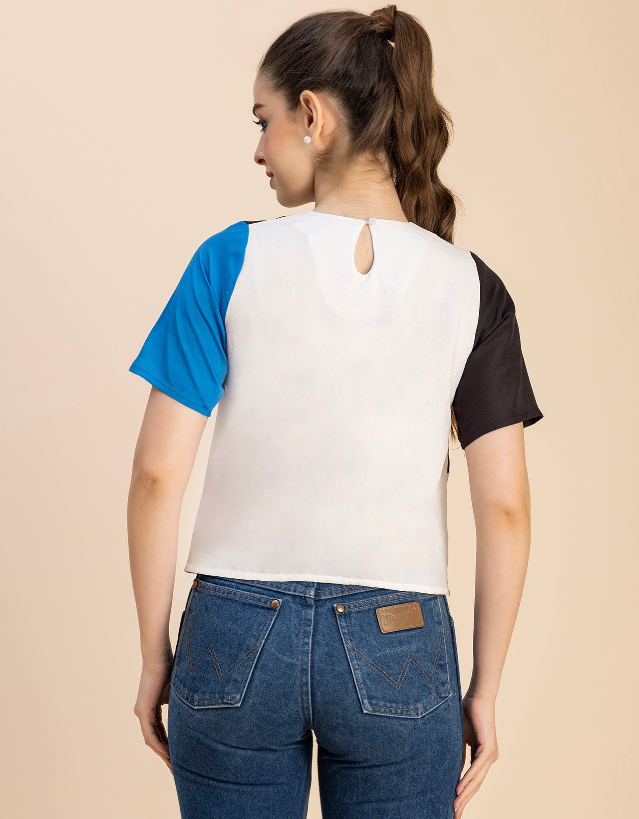 Short Sleeve Round Neck Regular Fit Solid Top