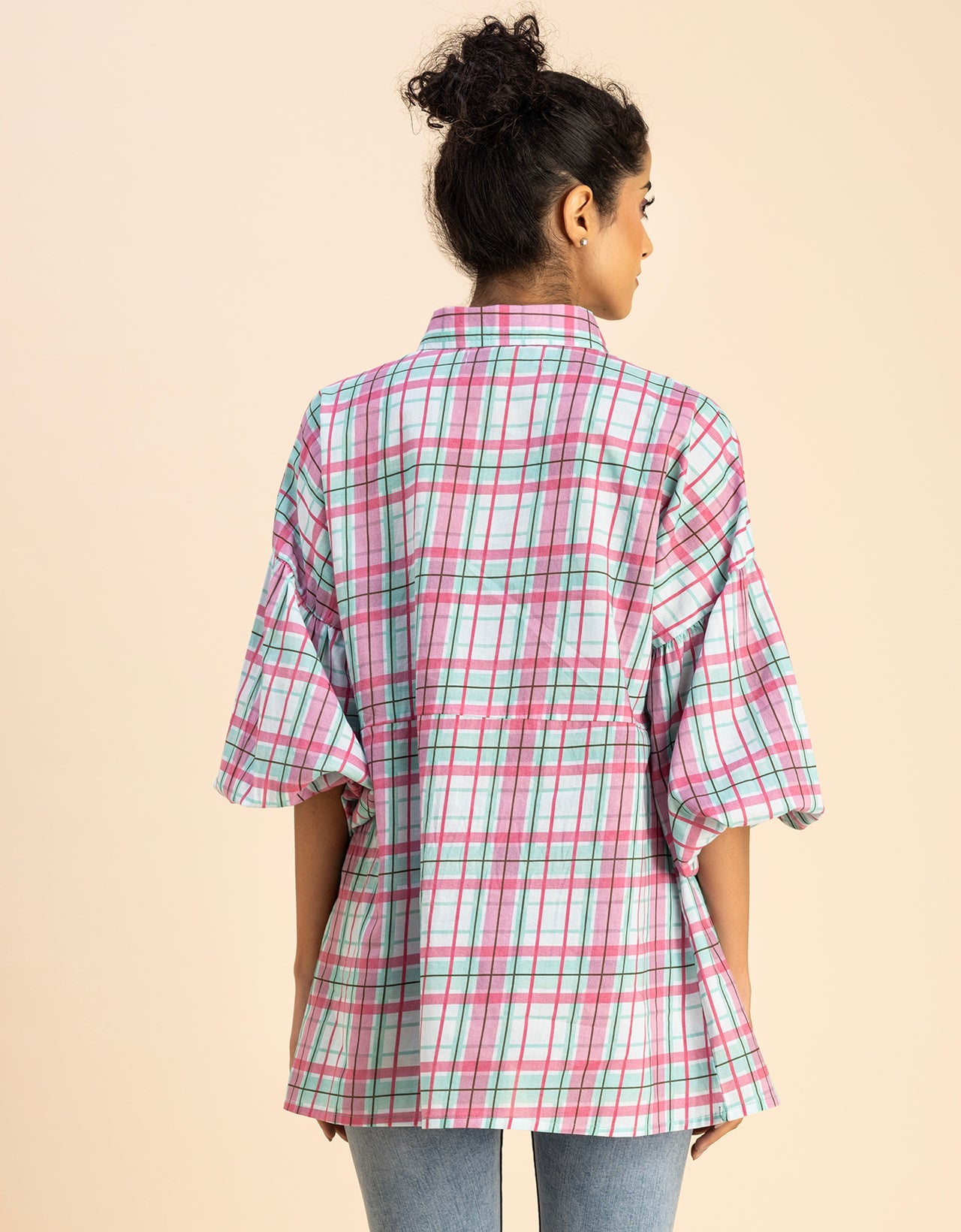 Printed Cotton Shirt Top -Relaxed Fit Top