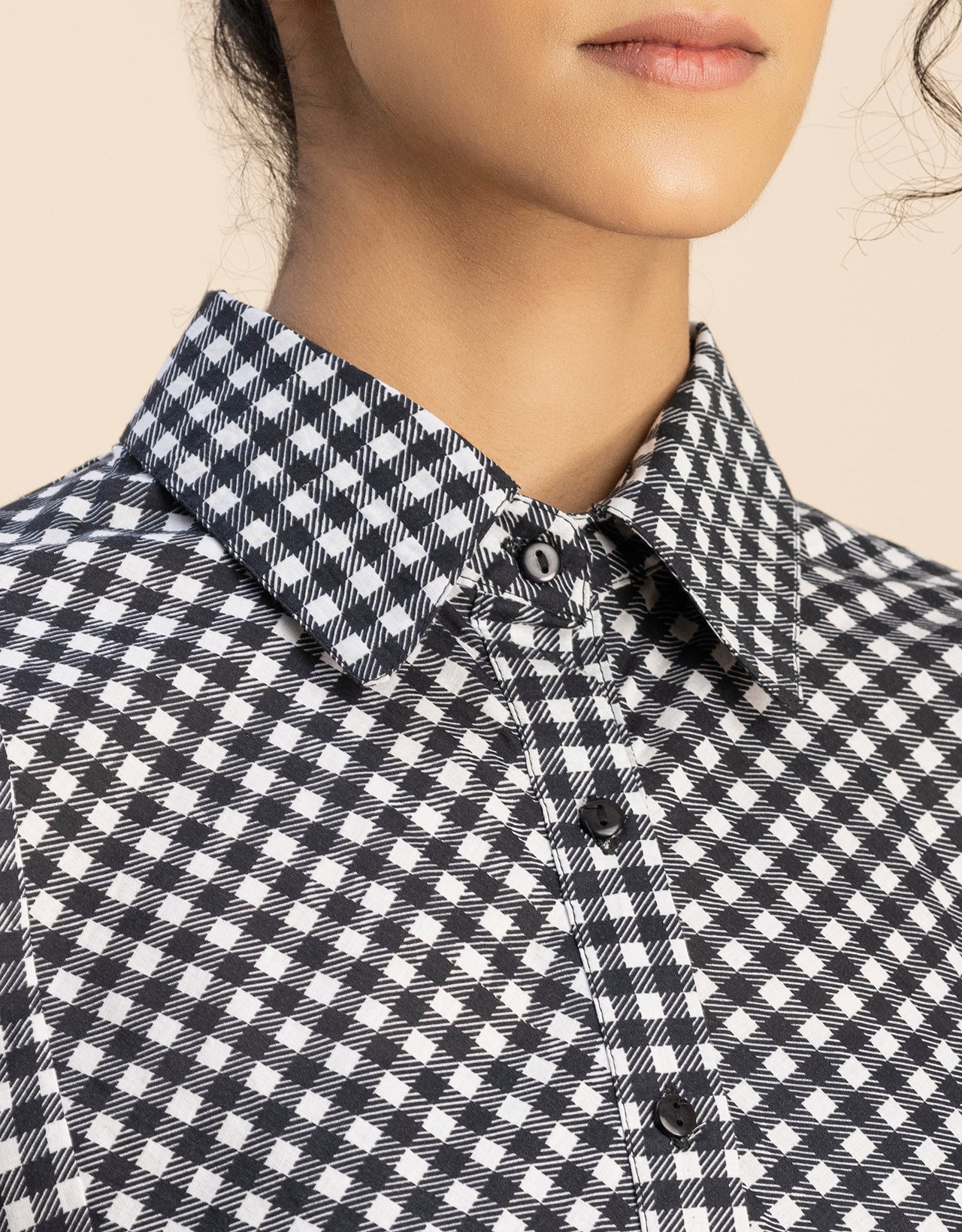 Printed Cotton Short Sleeve Peplum Top