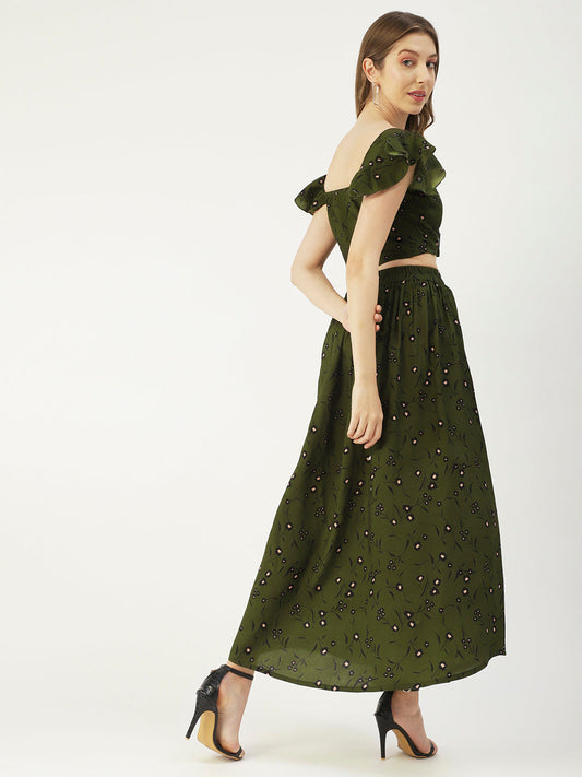 Summer Coord Set, Viscose 2 Pcs Crop