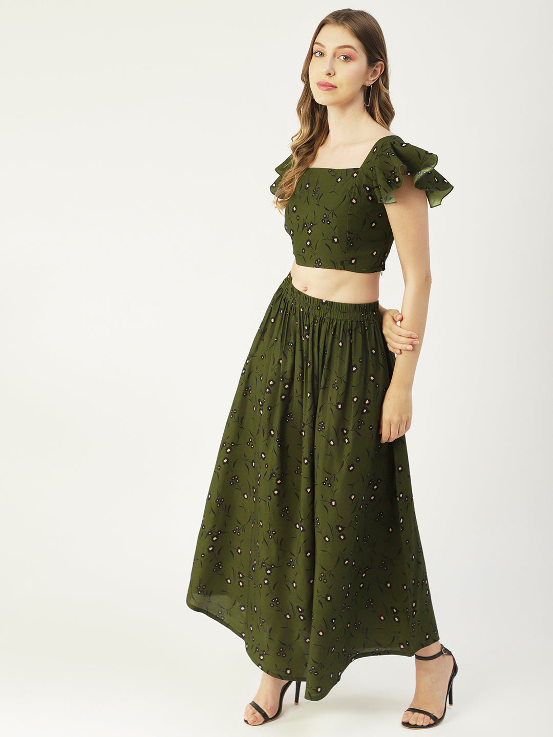 Summer Coord Set, Viscose 2 Pcs Crop