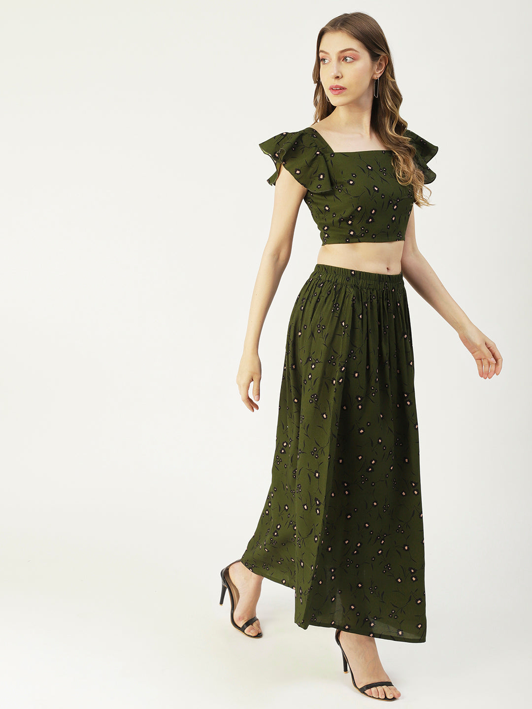 Summer Coord Set, Viscose 2 Pcs Crop