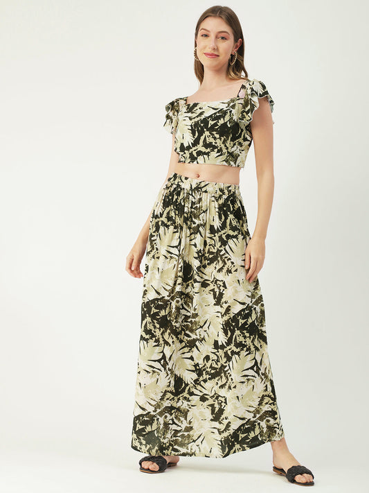 Summer Coord Set, Viscose 2 Pcs Crop