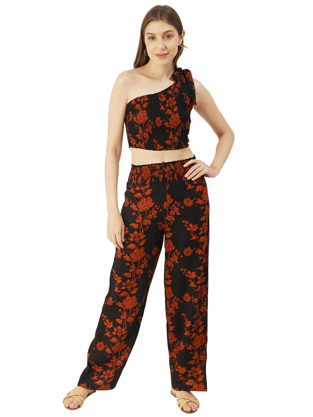 Women's Viscose Coord Set, Crop & Palazzo