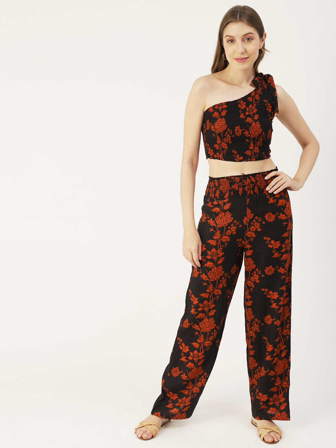 Women's Viscose Coord Set, Crop & Palazzo