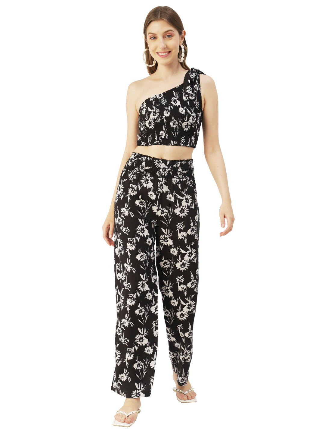 Women's Viscose Coord Set, Crop & Palazzo