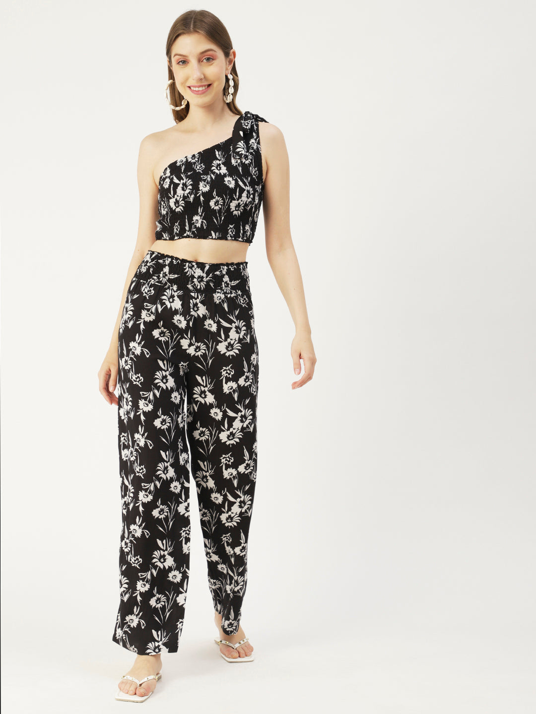 Women's Viscose Coord Set, Crop & Palazzo