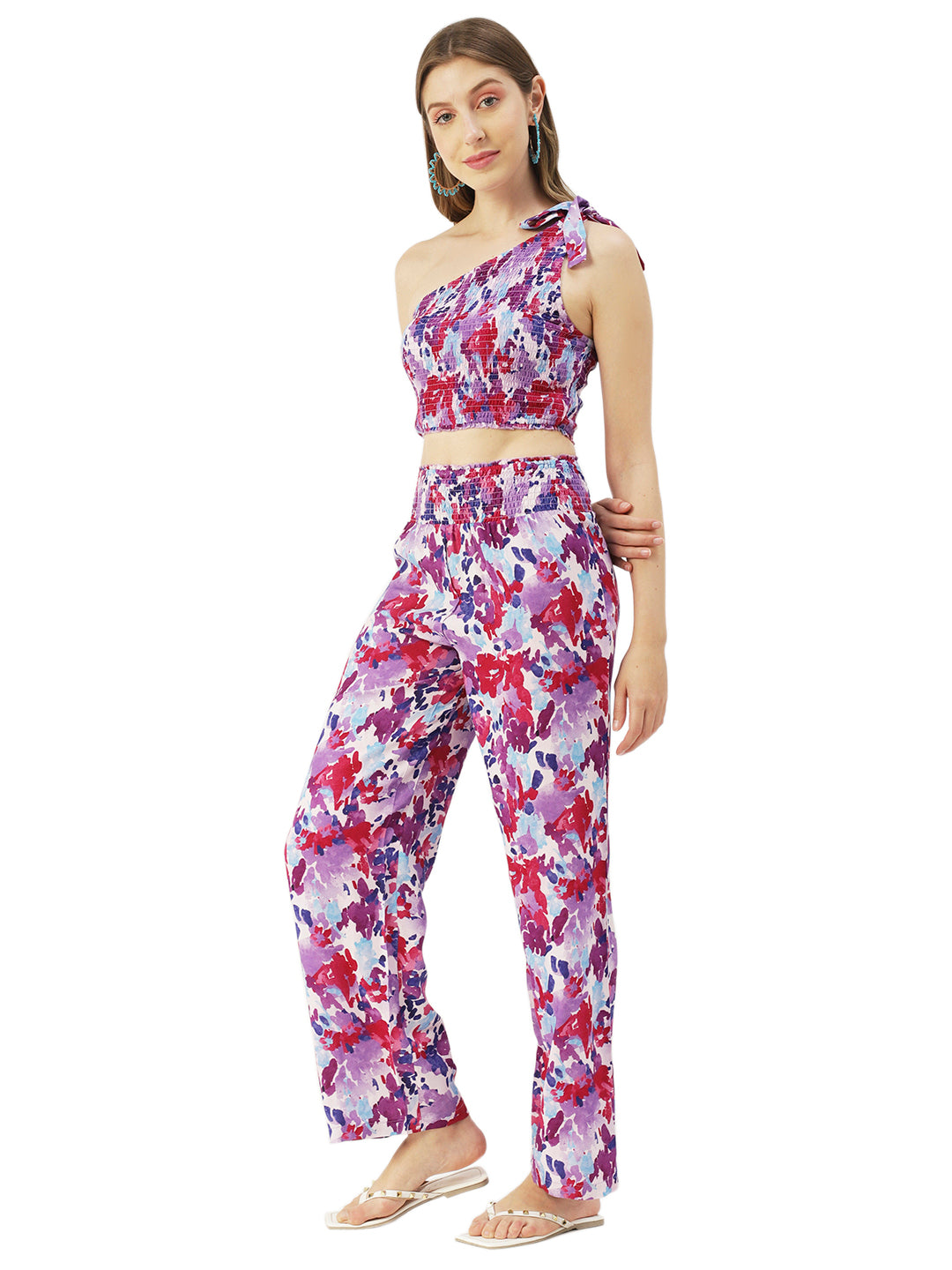 Women's Viscose Coord Set, Crop & Palazzo