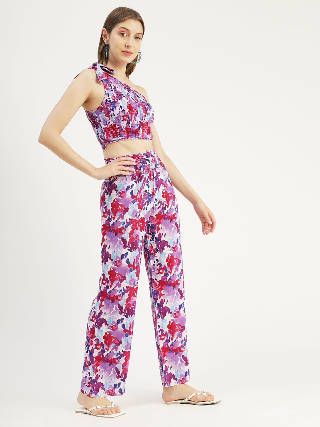 Women's Viscose Coord Set, Crop & Palazzo