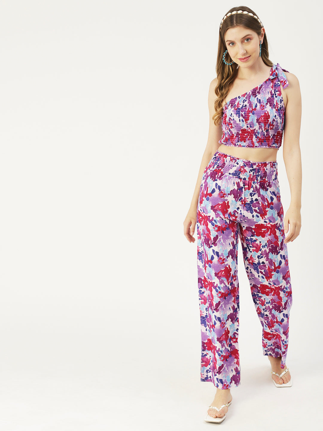 Women's Viscose Coord Set, Crop & Palazzo