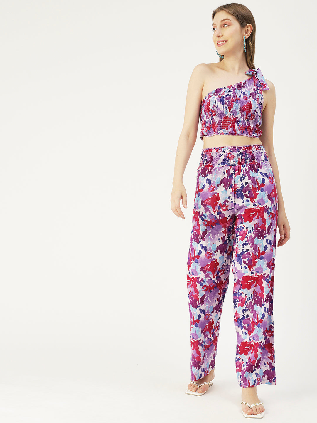 Women's Viscose Coord Set, Crop & Palazzo
