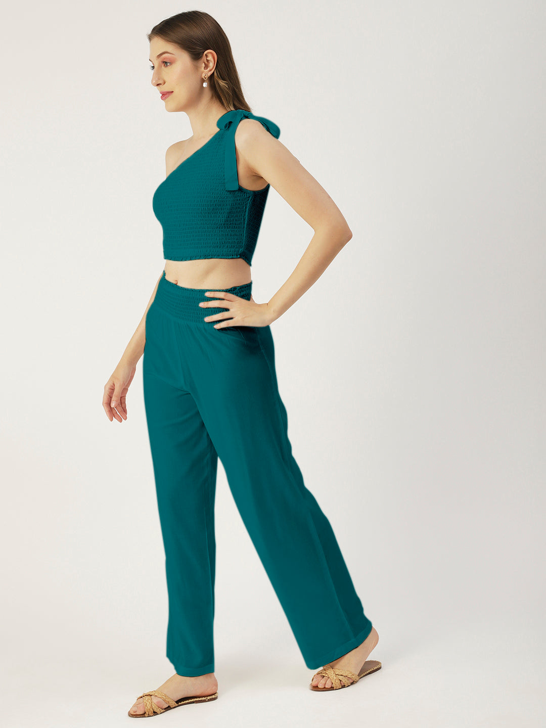 Women's Viscose Coord Set, Crop & Palazzo