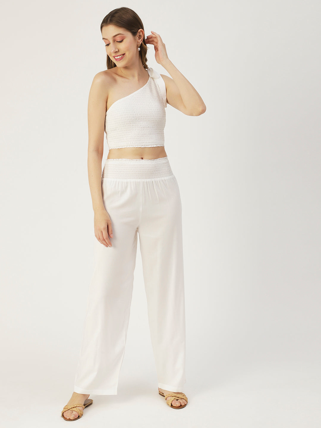 Women's Viscose Coord Set, Crop & Palazzo