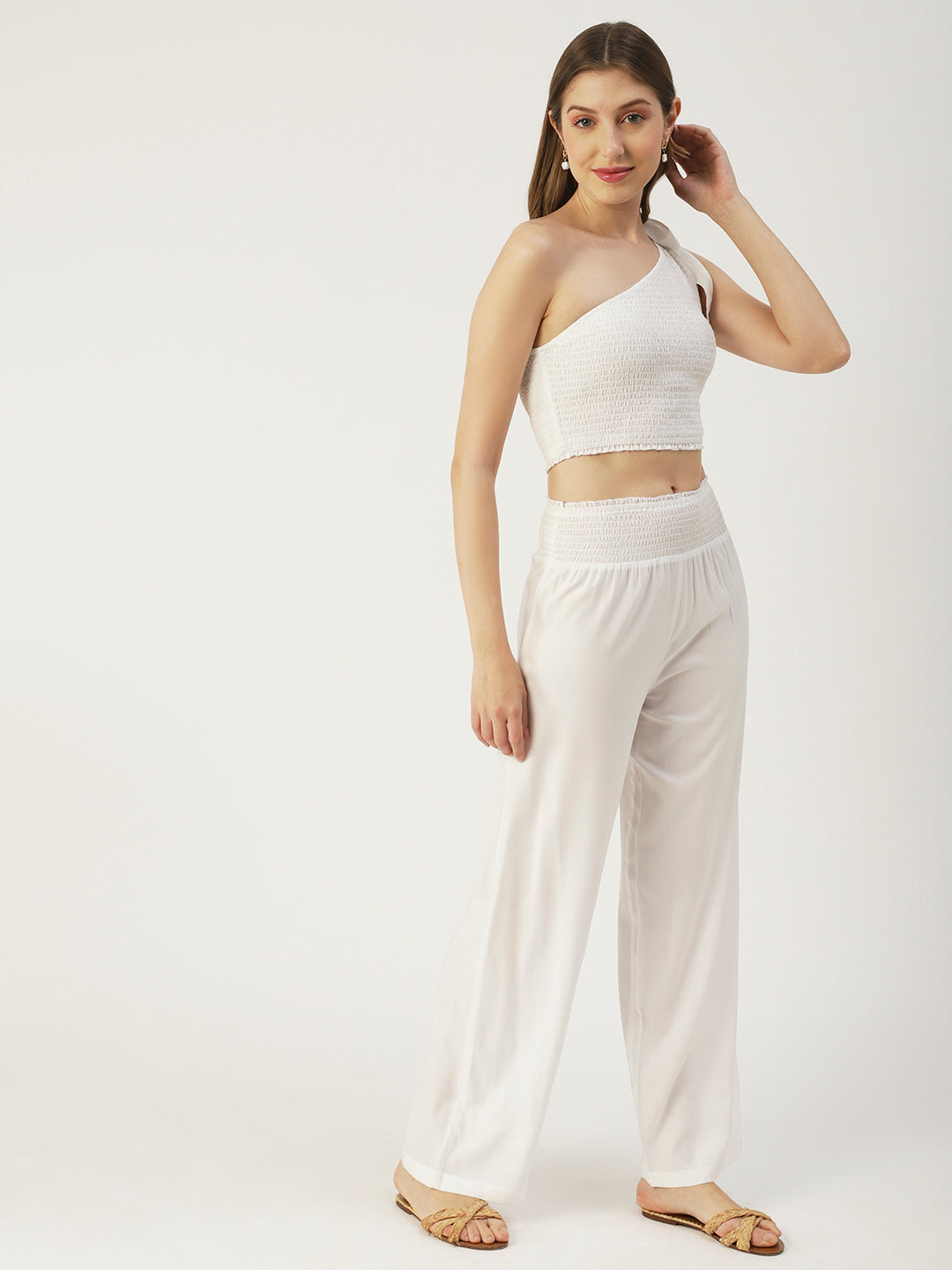 Women's Viscose Coord Set, Crop & Palazzo