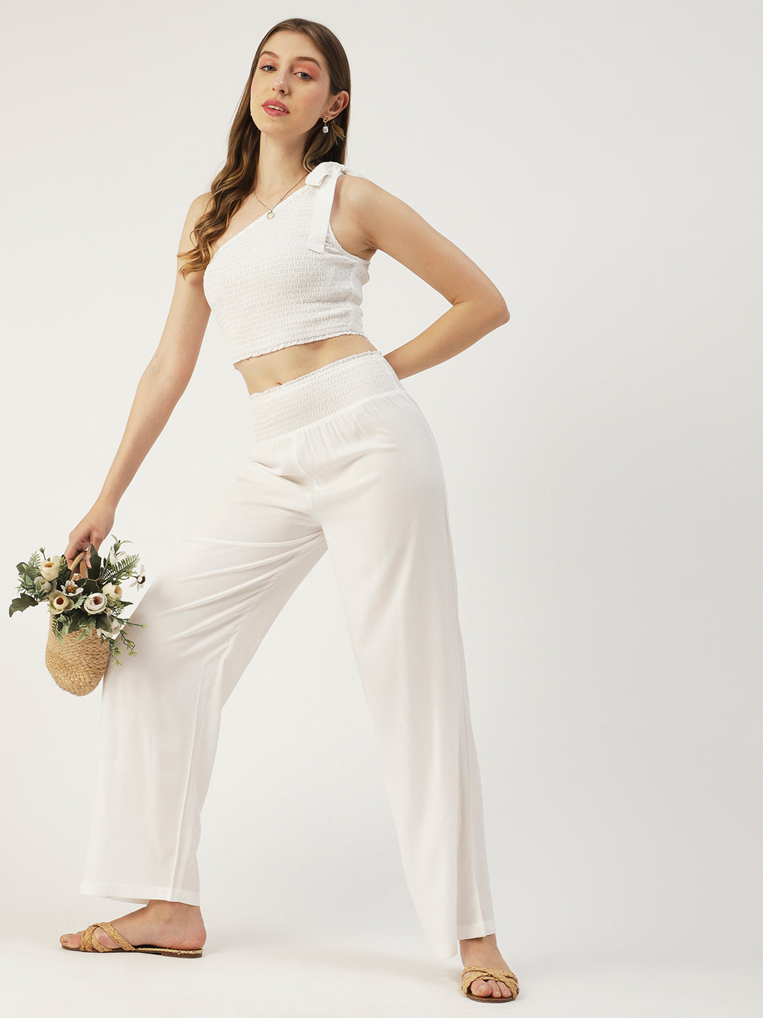 Women's Viscose Coord Set, Crop & Palazzo