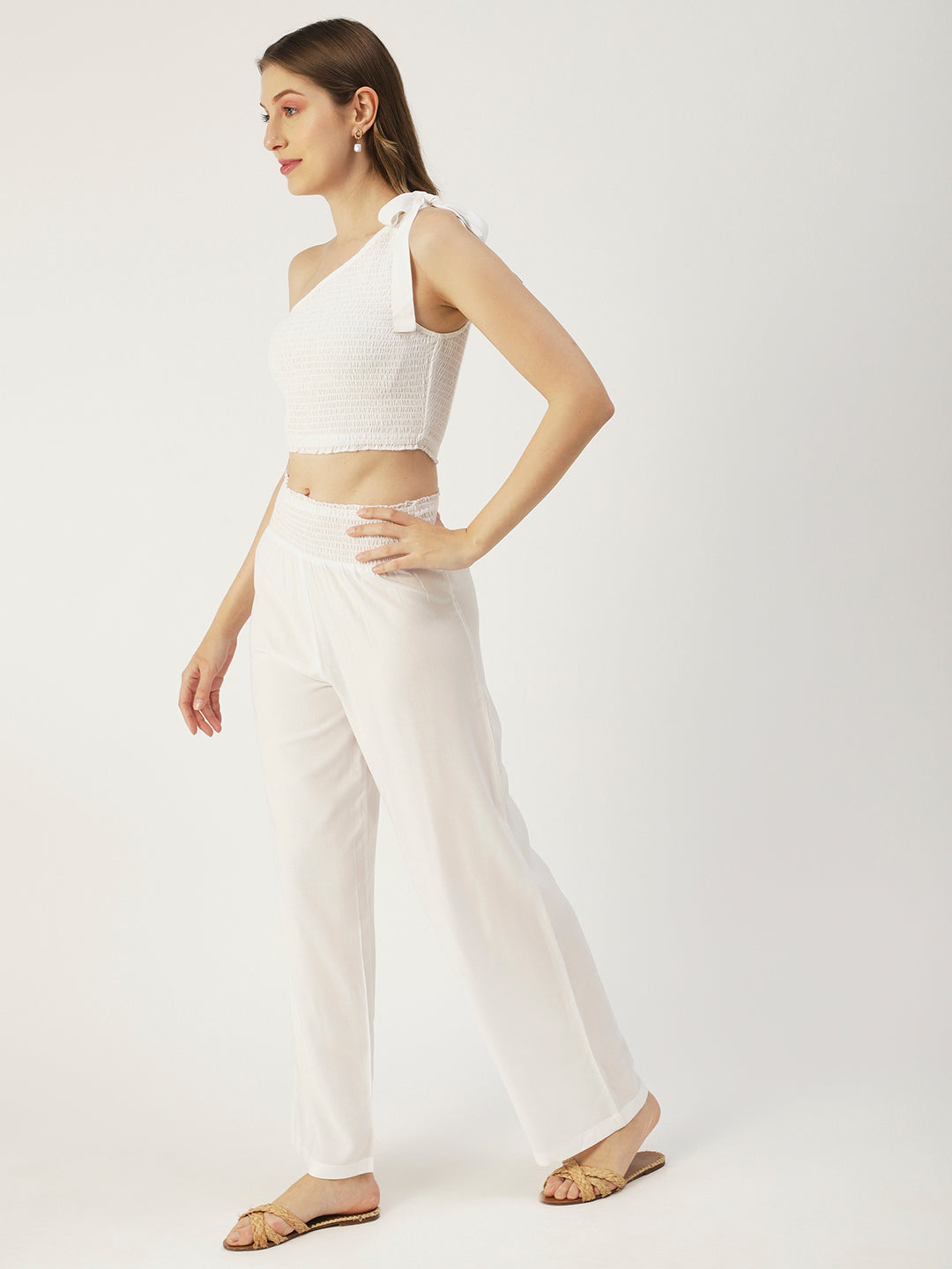 Women's Viscose Coord Set, Crop & Palazzo