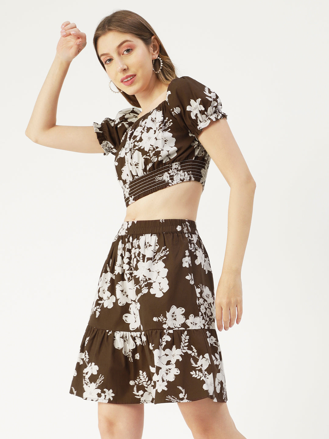 Summer 2 Pcs Set, Off-Shoulder Crop