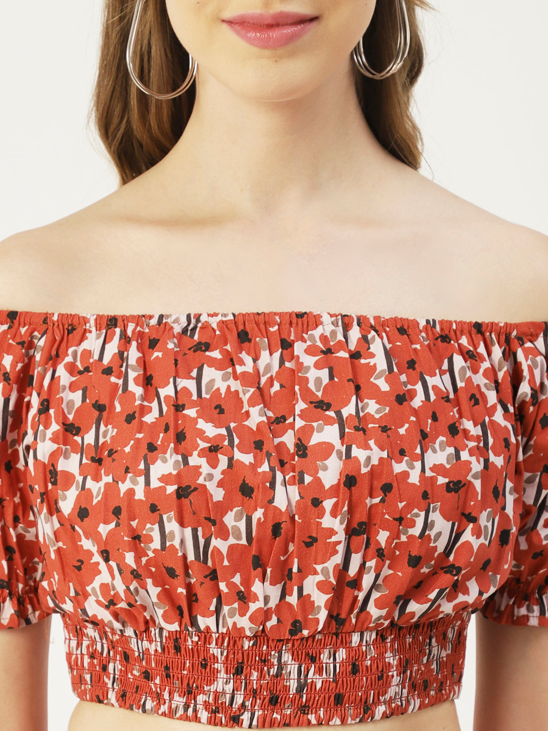 Summer 2 Pcs Set, Off-Shoulder Crop