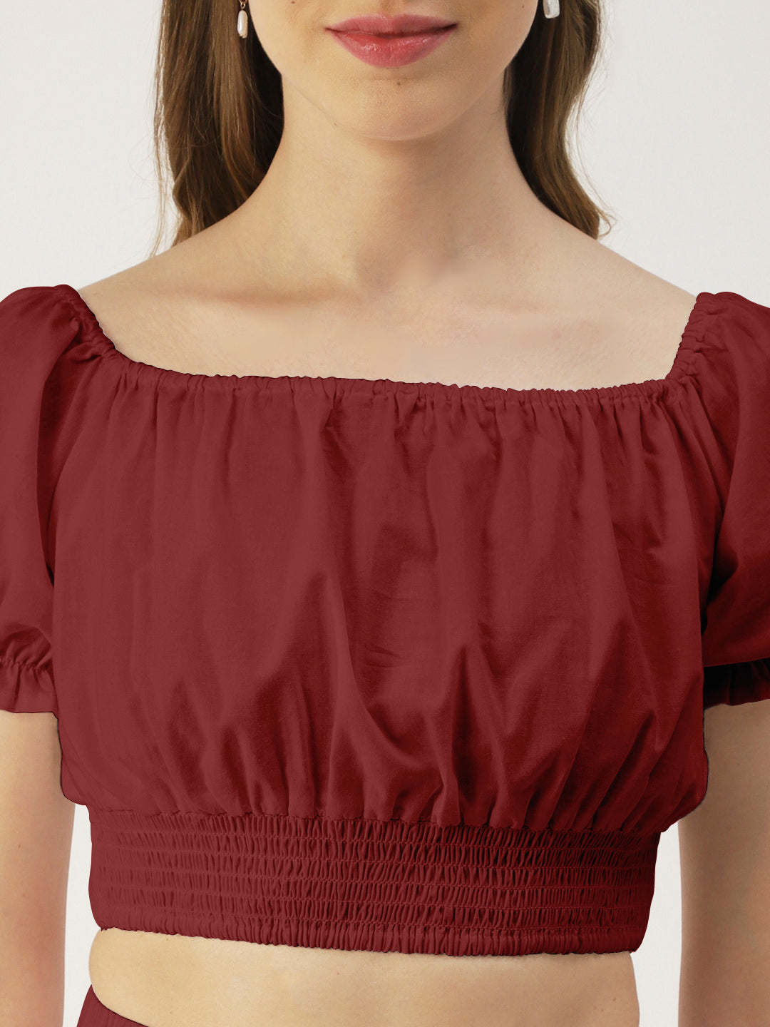 Summer 2 Pcs Set, Off-Shoulder Crop