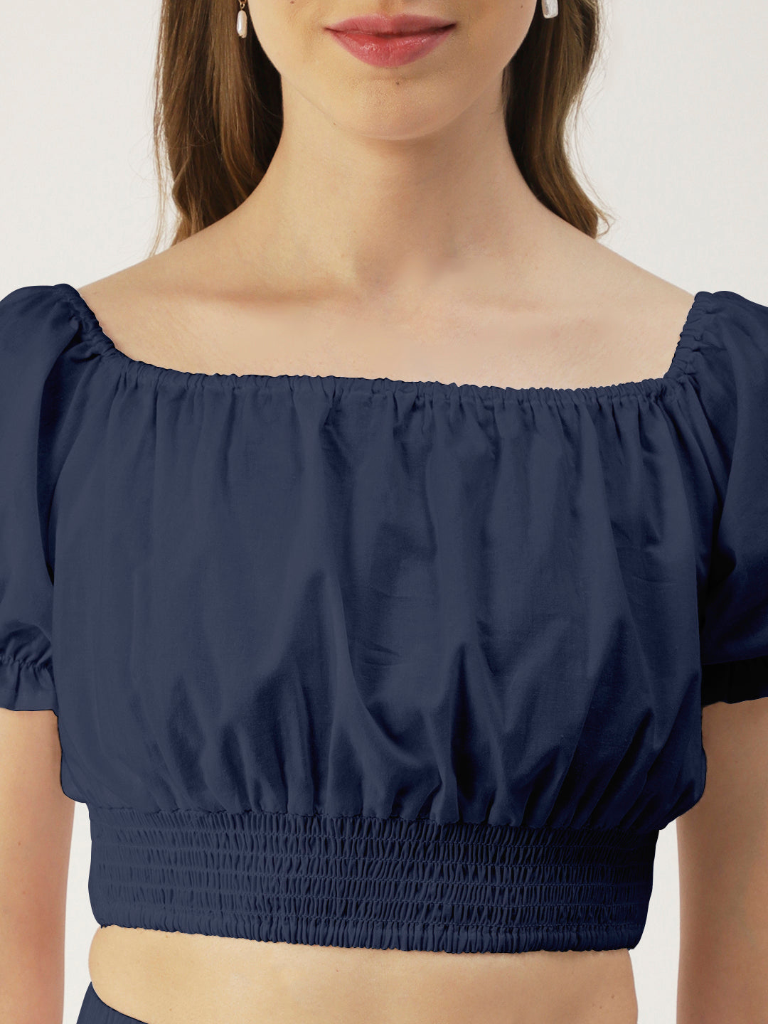 Summer 2 Pcs Set, Off-Shoulder Crop