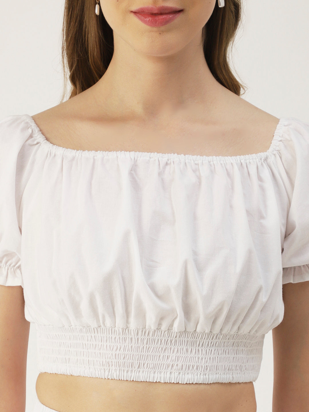 Summer 2 Pcs Set, Off-Shoulder Crop