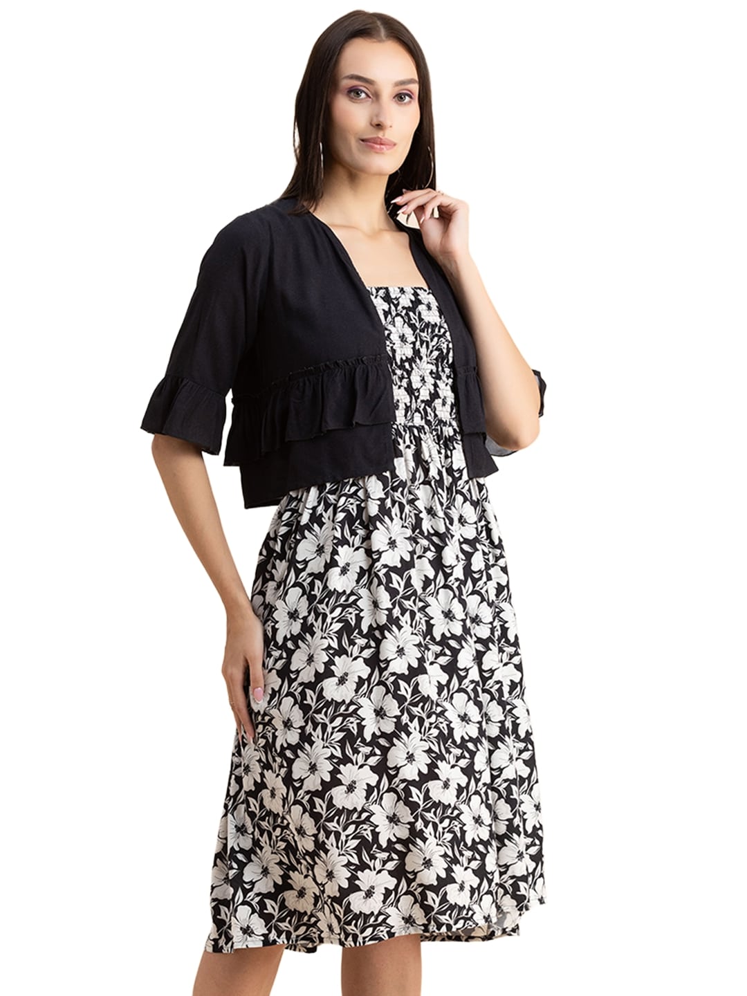 Viscose Rayon Co-Ord Set, Printed Dress