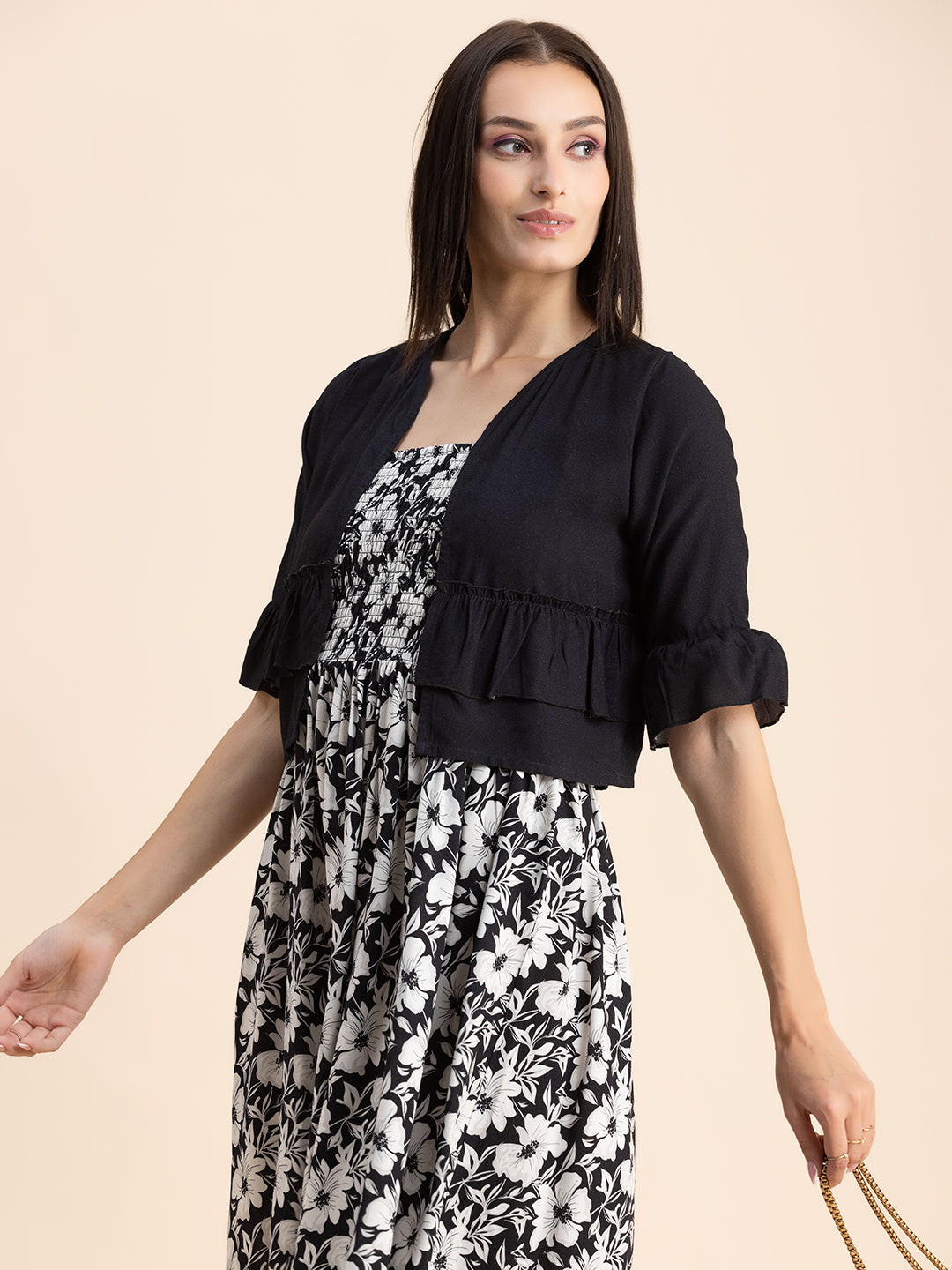 Viscose Rayon Co-Ord Set, Printed Dress