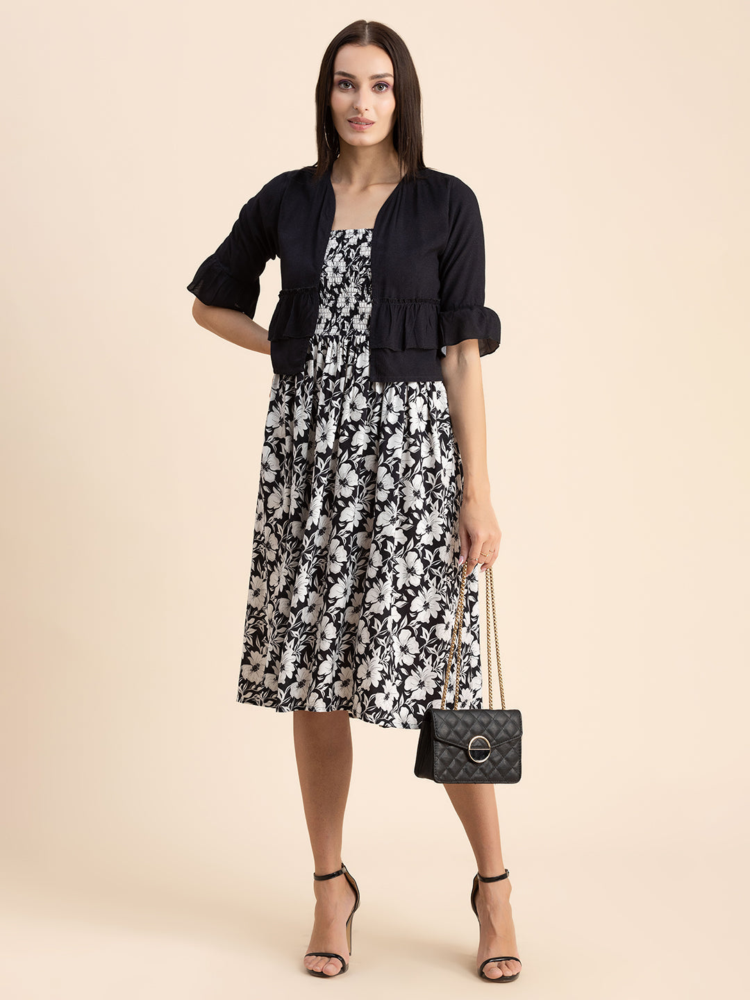 Viscose Rayon Co-Ord Set, Printed Dress