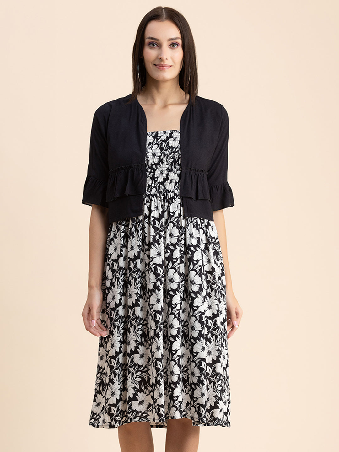 Viscose Rayon Co-Ord Set, Printed Dress