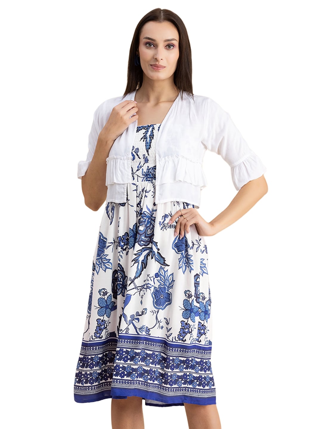 Viscose Rayon Co-Ord Set, Printed Dress