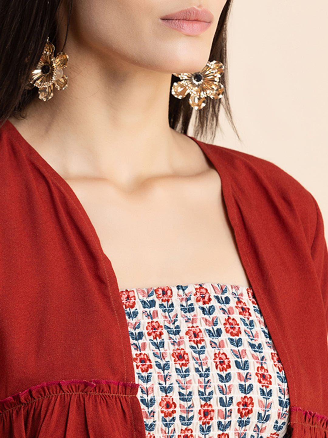 Viscose Rayon Co-Ord Set, Printed Dress