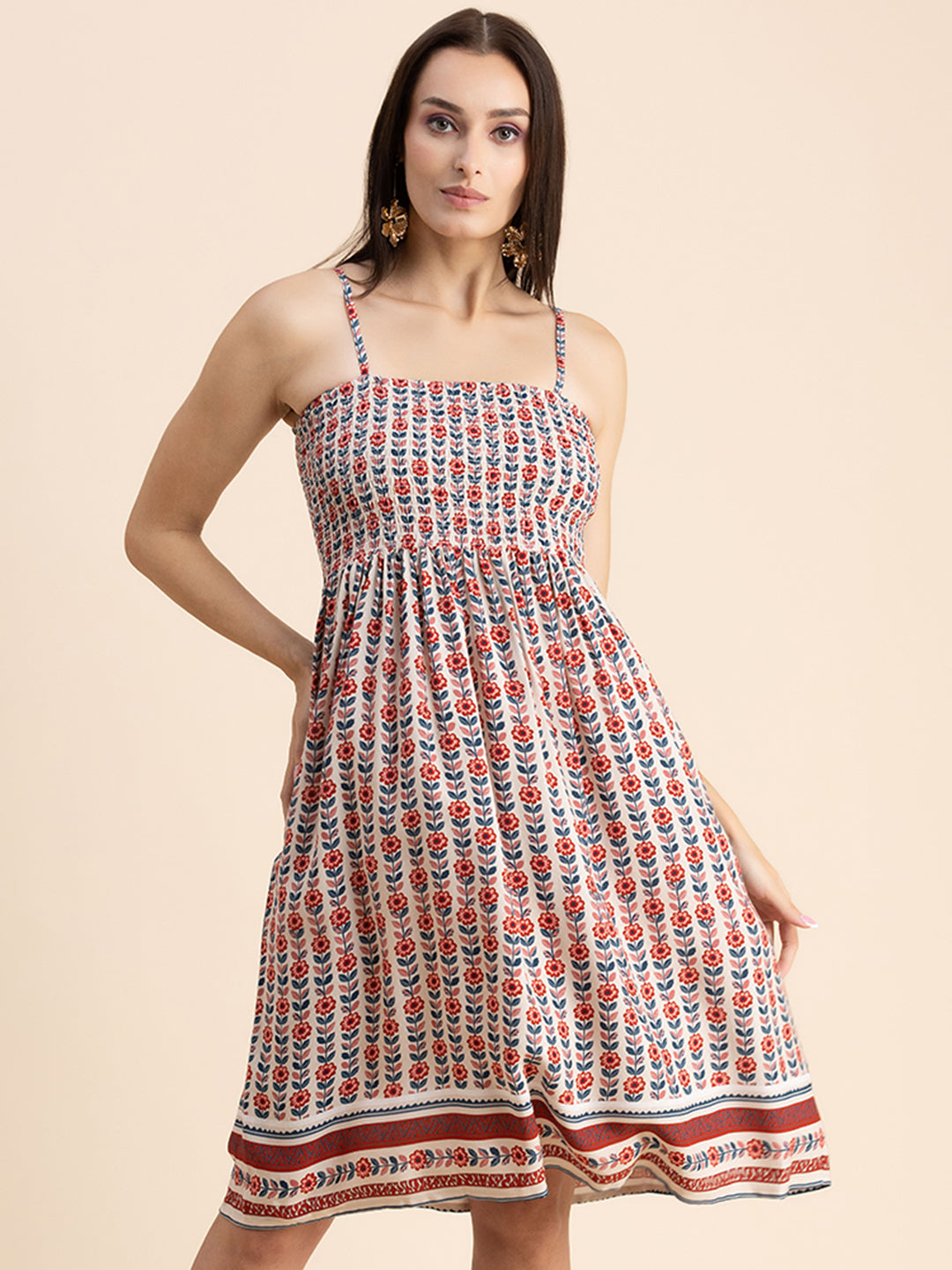 Viscose Rayon Co-Ord Set, Printed Dress