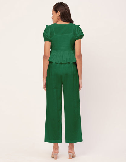 Solid Co-Ord Set, Cotton Top & Pajamas