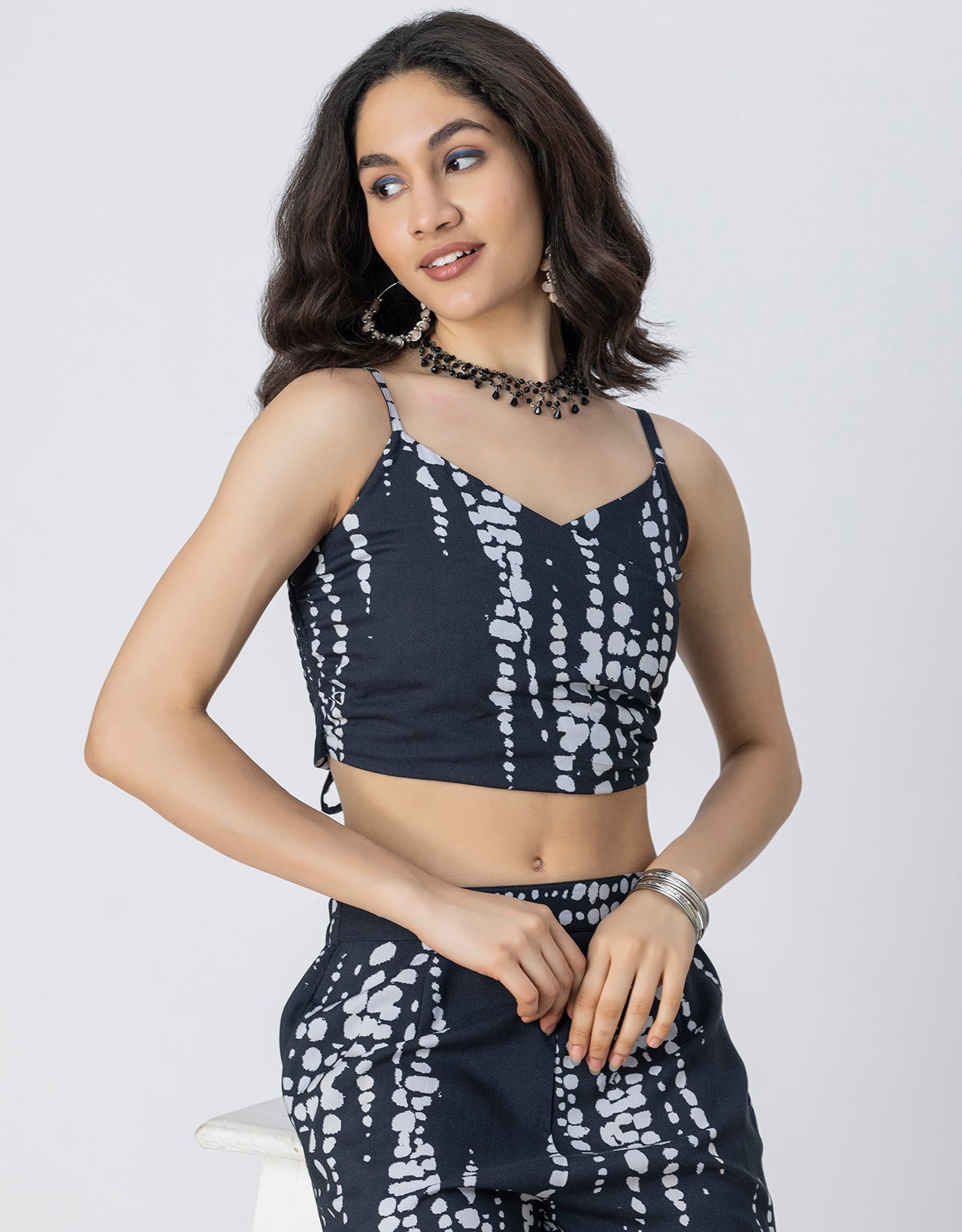 Printed 2 Pcs Summer Cord Set For Women