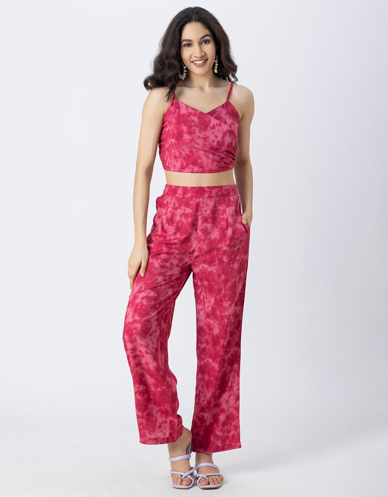Printed 2 Pcs Summer Cord Set For Women