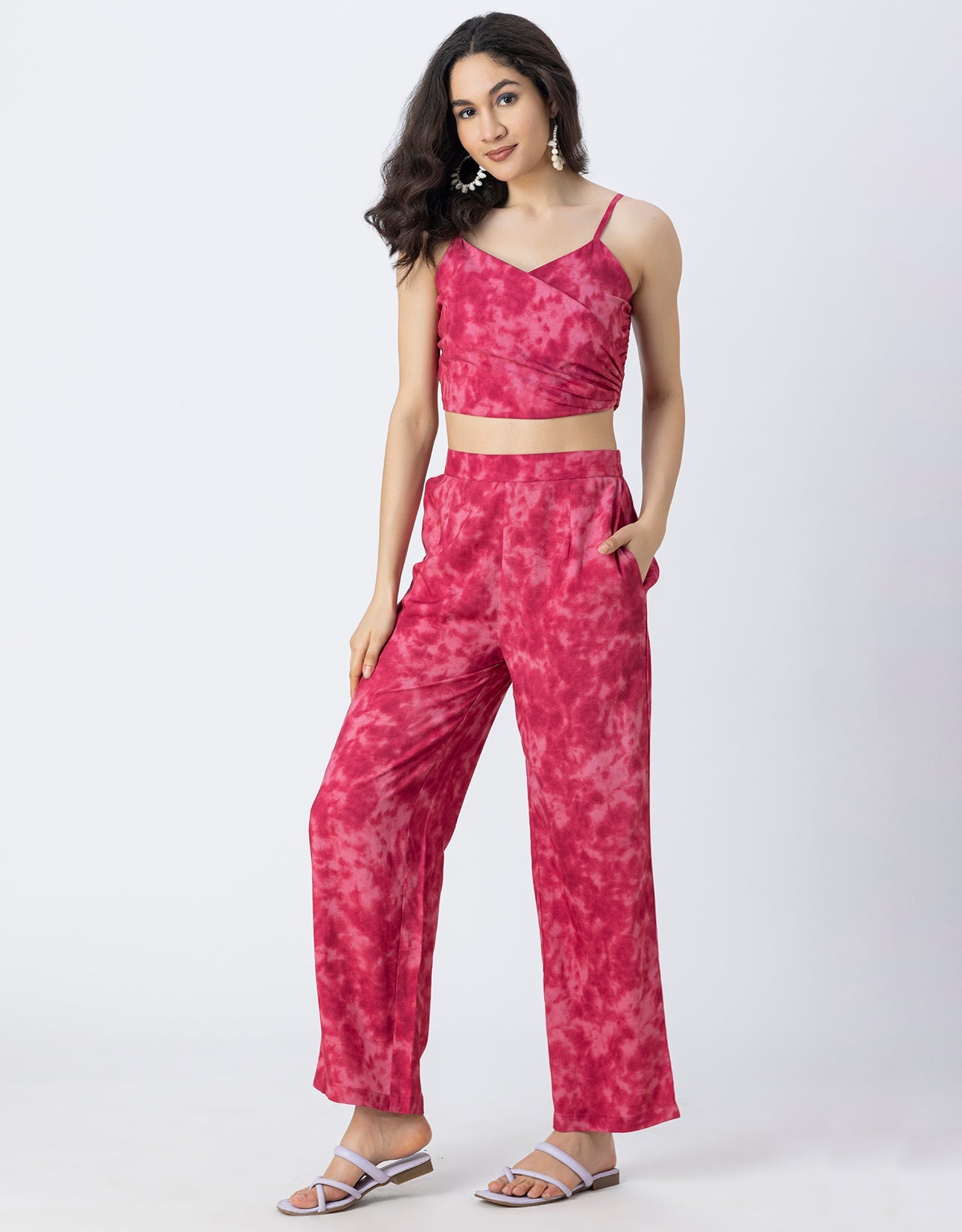 Printed 2 Pcs Summer Cord Set For Women
