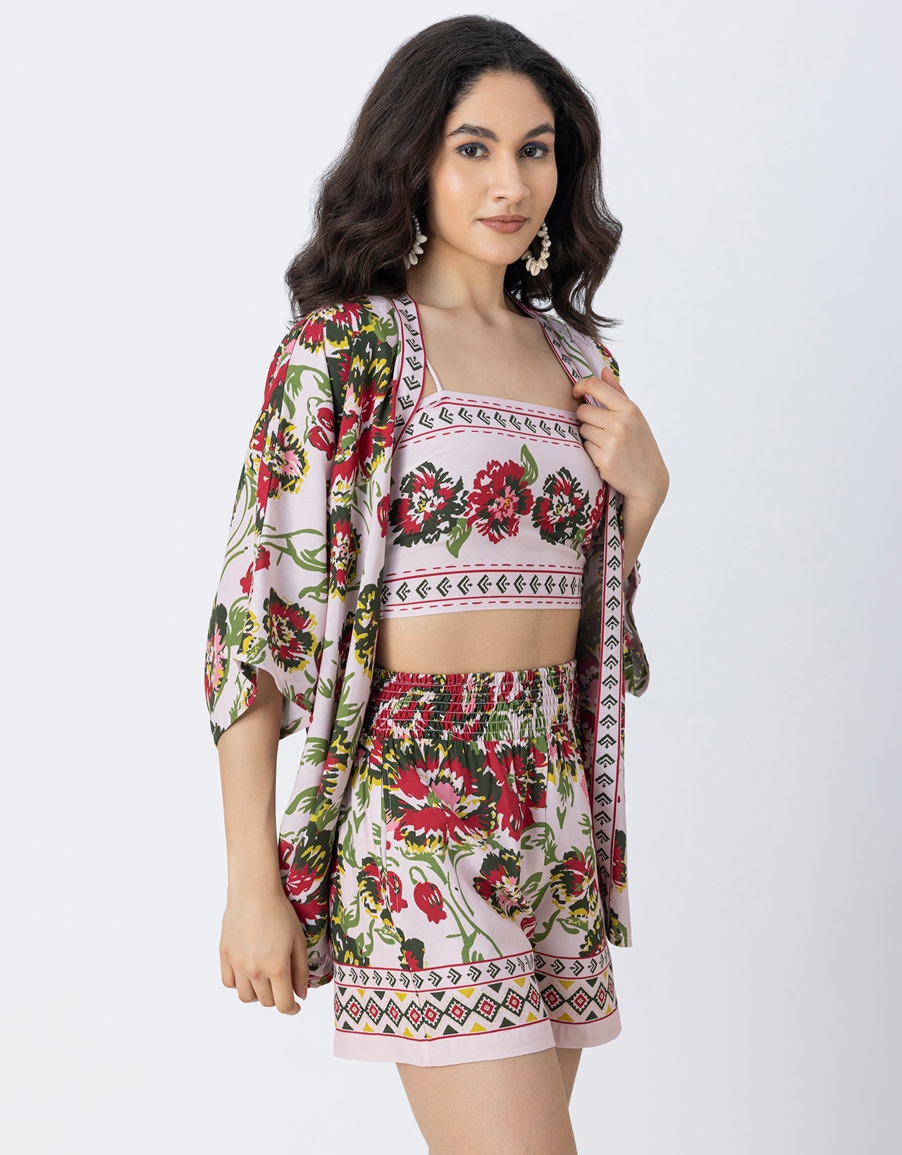 Women Printed 3 Piece Vacation Cord Set