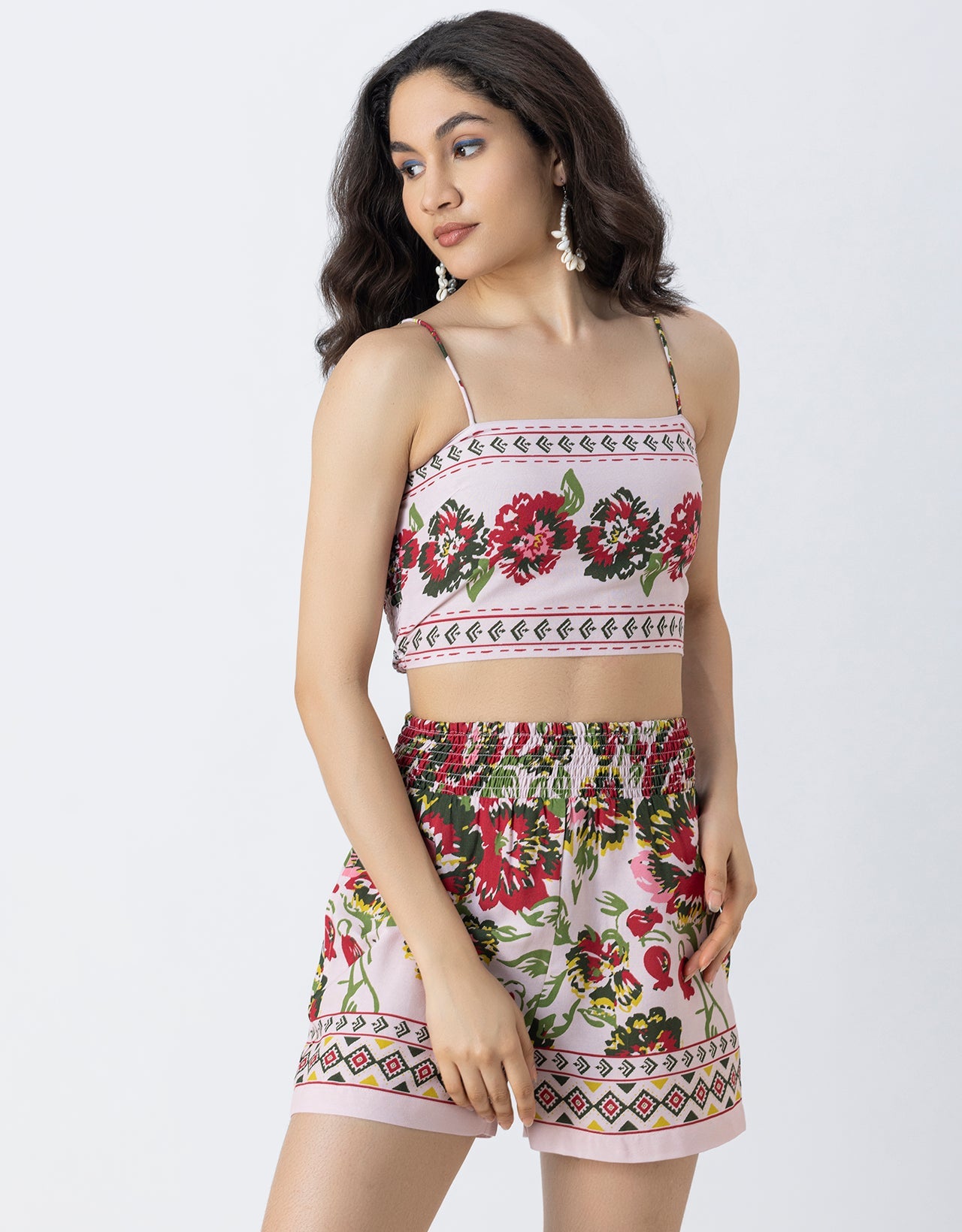 Women Printed 3 Piece Vacation Cord Set