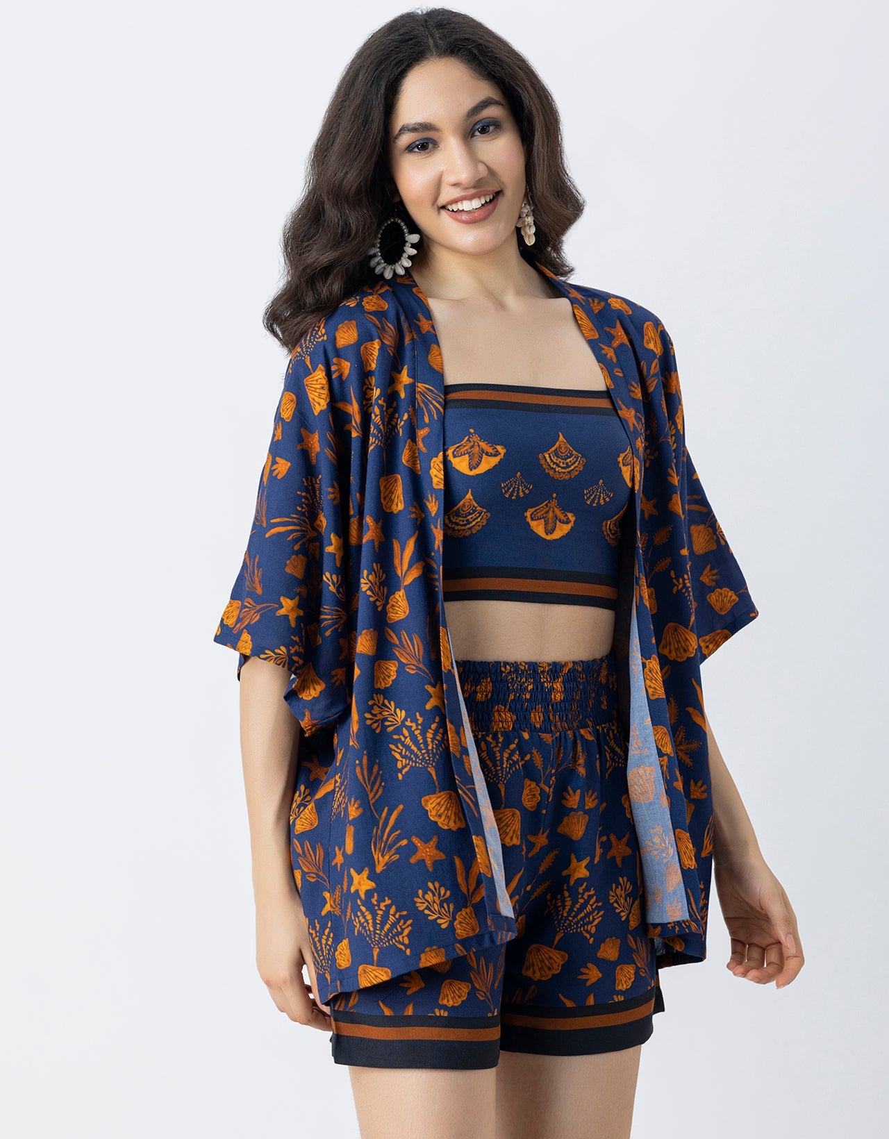 Women Printed 3 Piece Vacation Cord Set