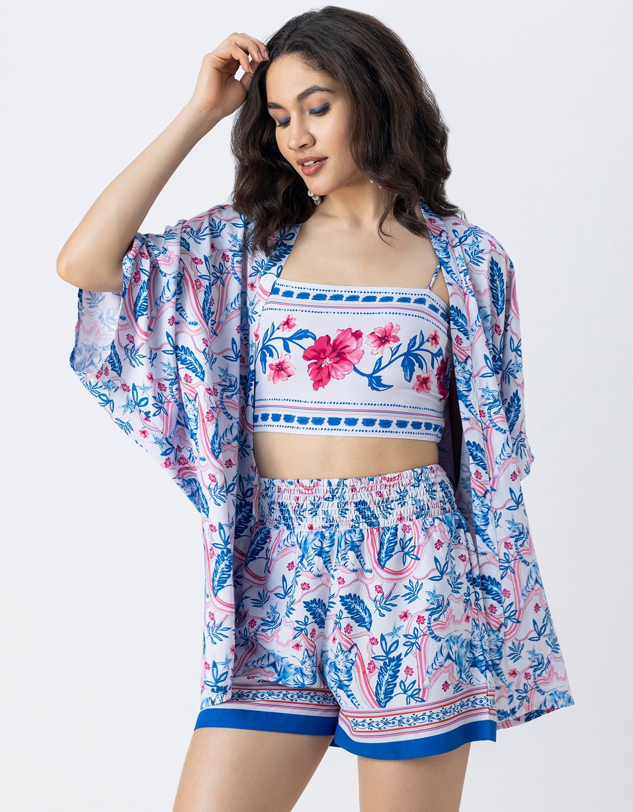 Women Printed 3 Piece Vacation Cord Set