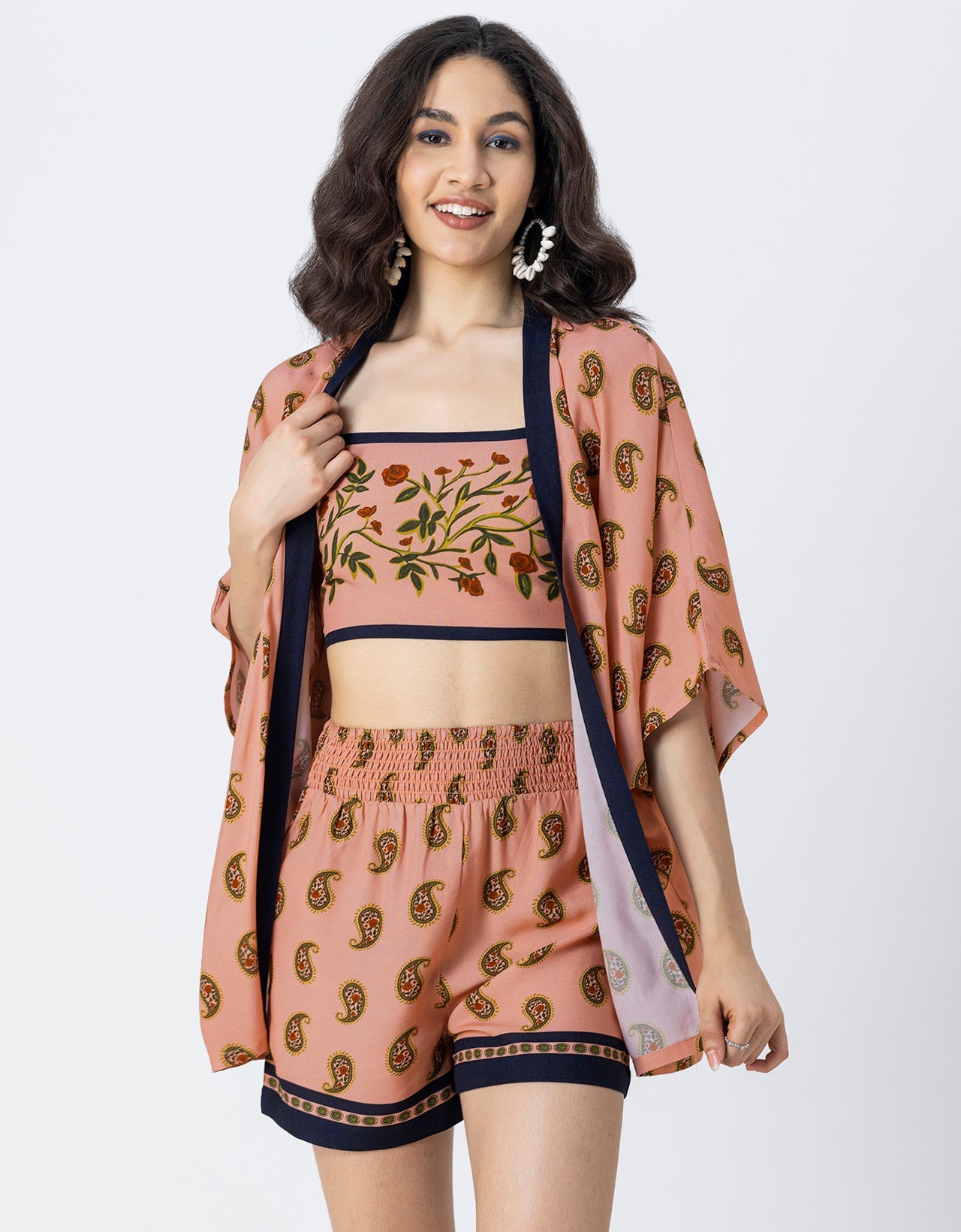 Women Printed 3 Piece Vacation Cord Set