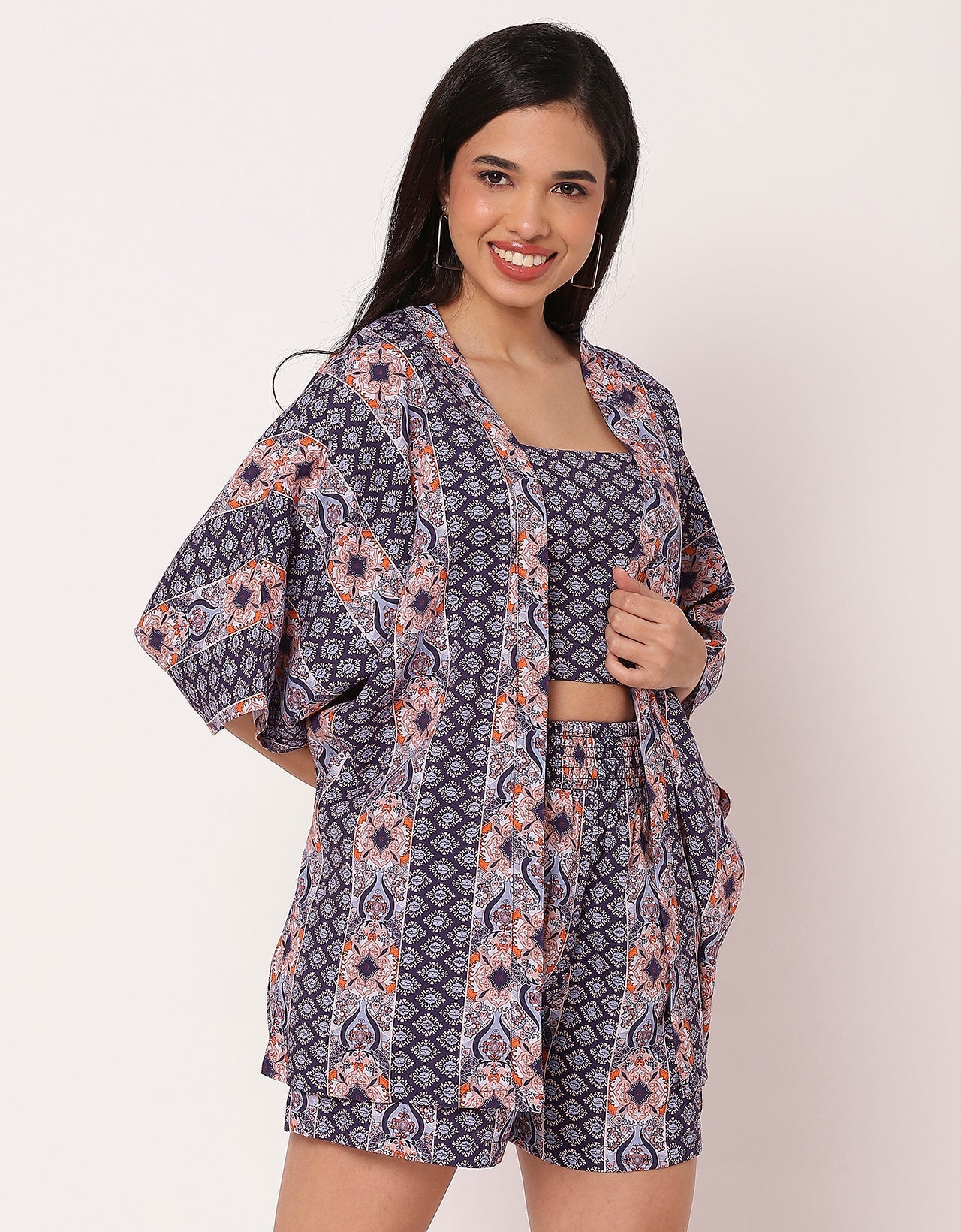 Women Printed 3 Piece Vacation Cord Set