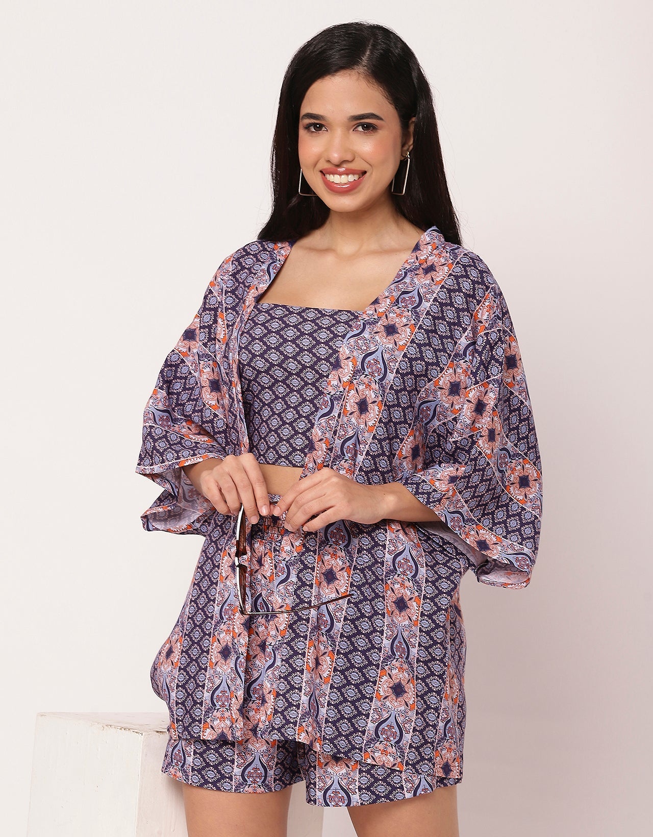 Women Printed 3 Piece Vacation Cord Set