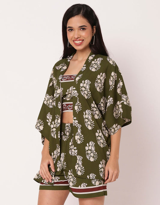 Women Printed 3 Piece Vacation Cord Set