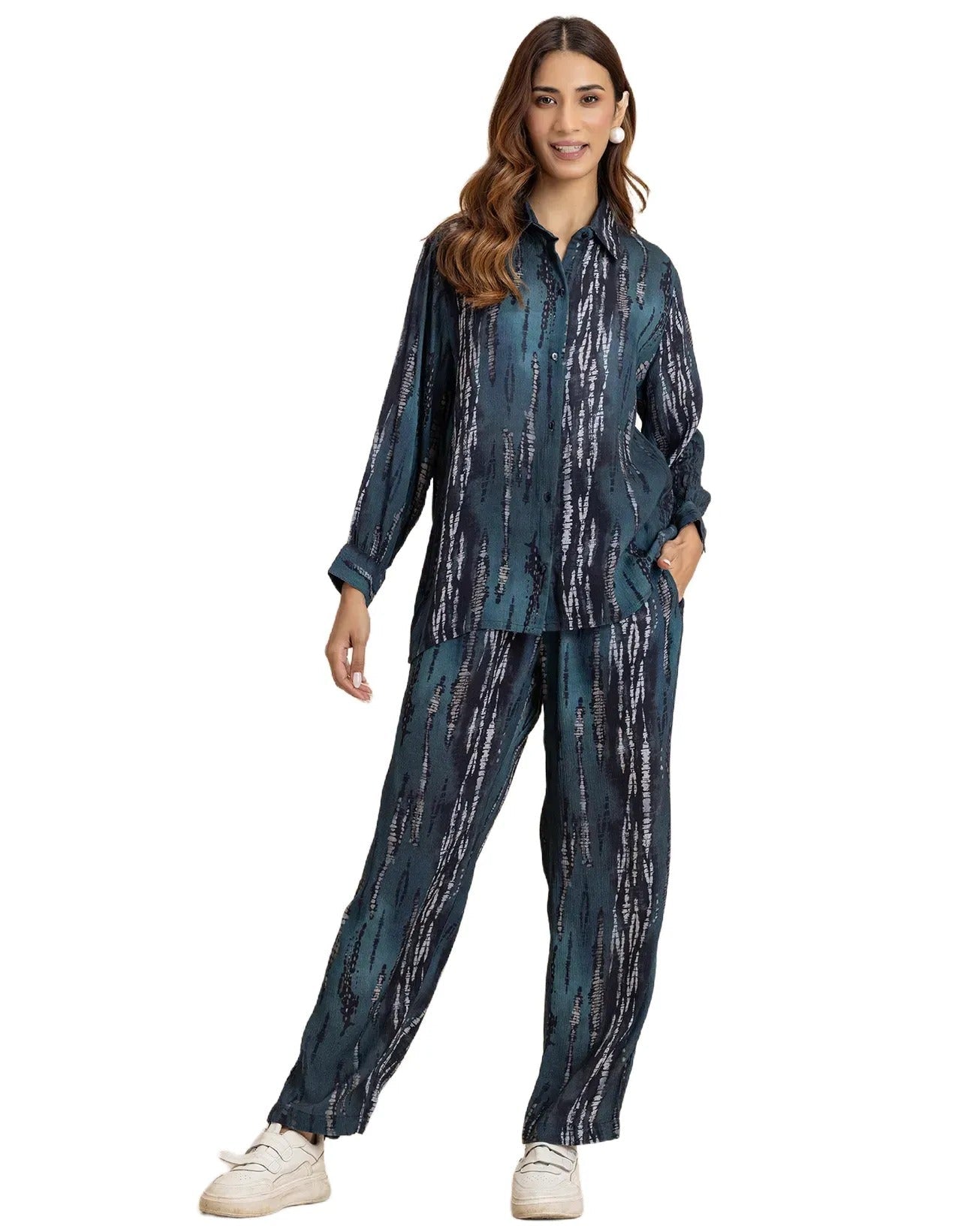 Printed 2Pcs Co-Ord Set For Women